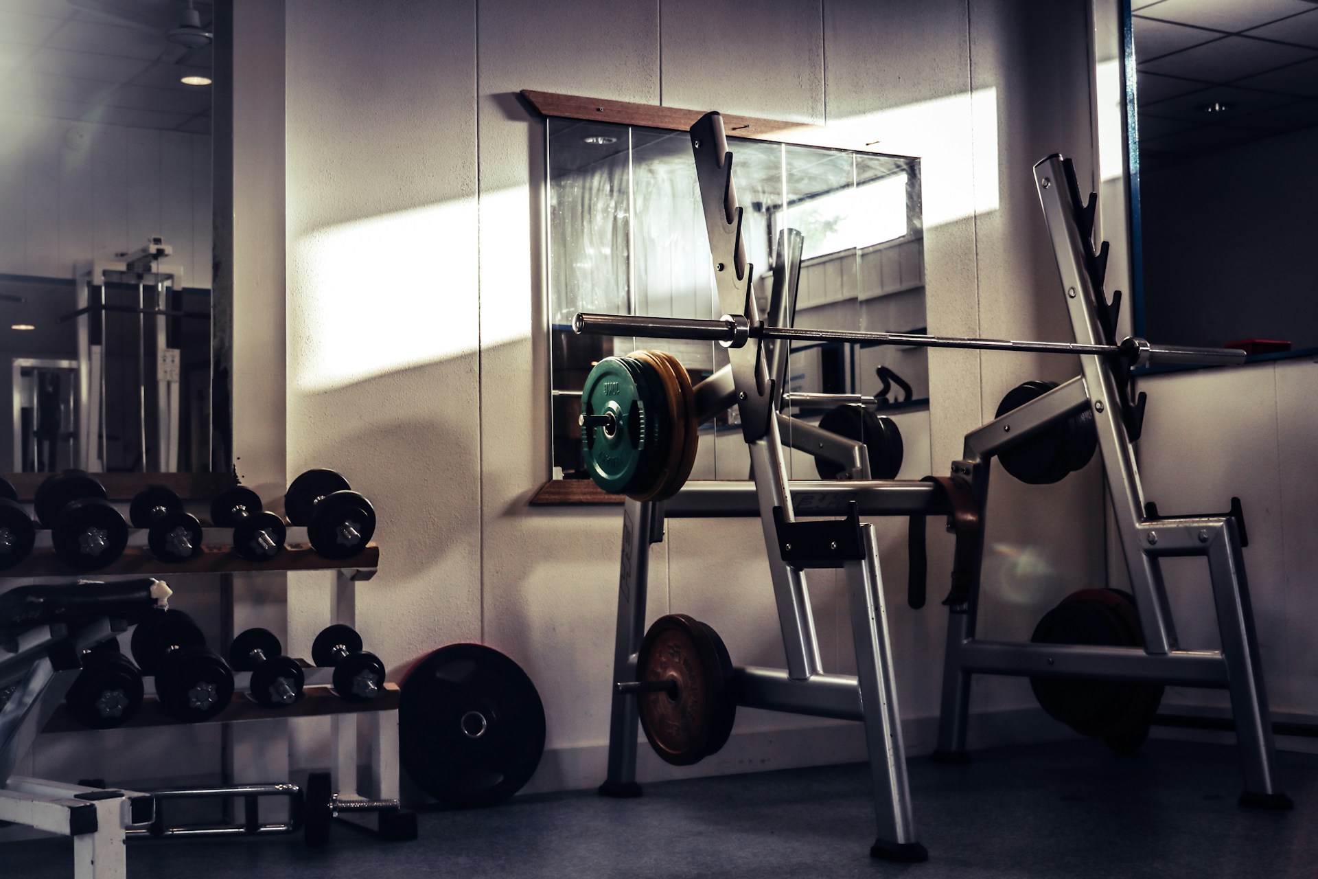 Training studio with strength equipment